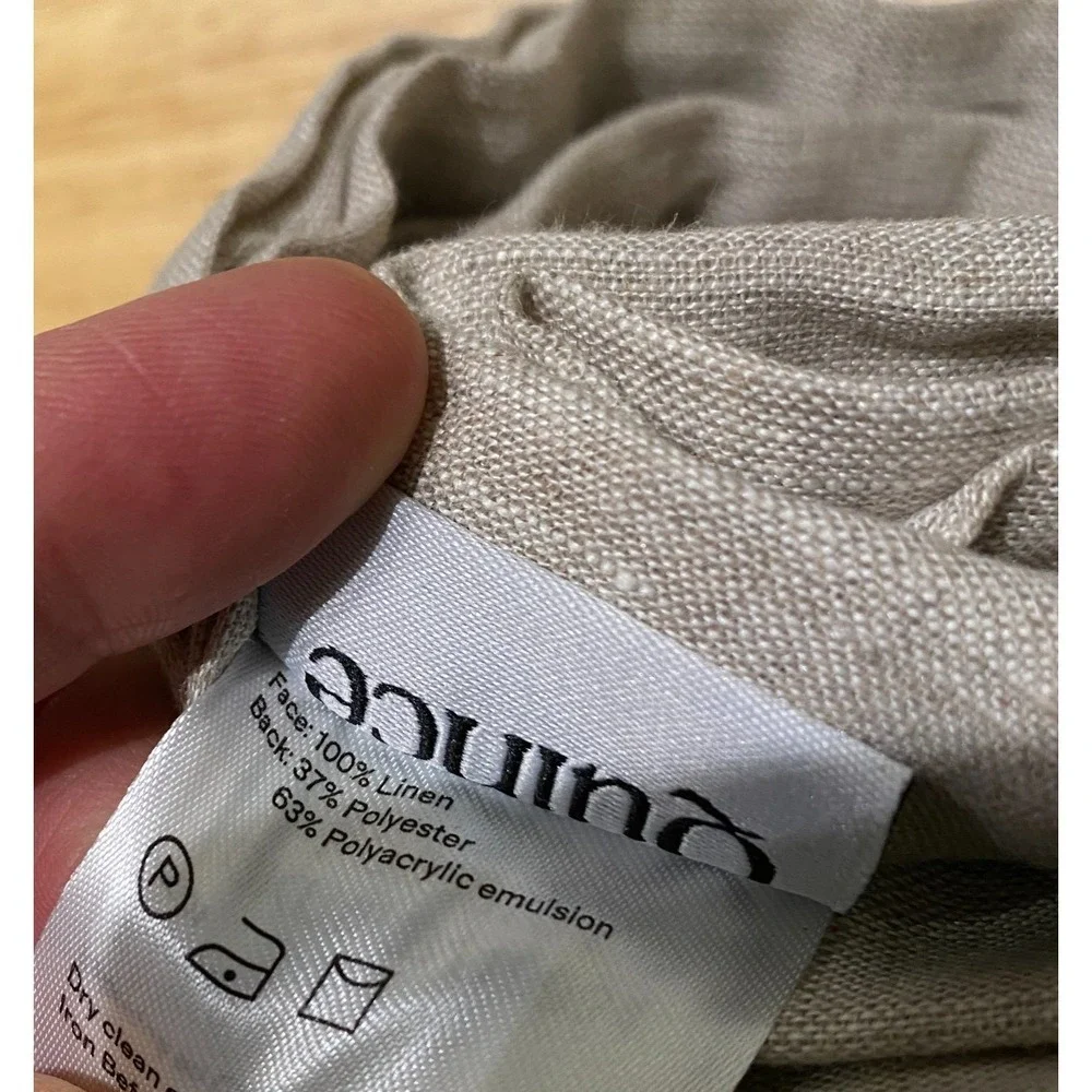 Quince European Linen True Blackout Curtain size 48x120 Flax ONE CURTAIN ONLY
